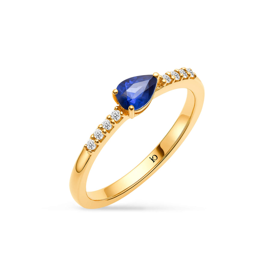 Pırlantalı Damla Safir