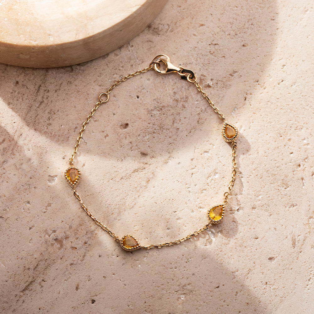 Sarı Safir Bileklik