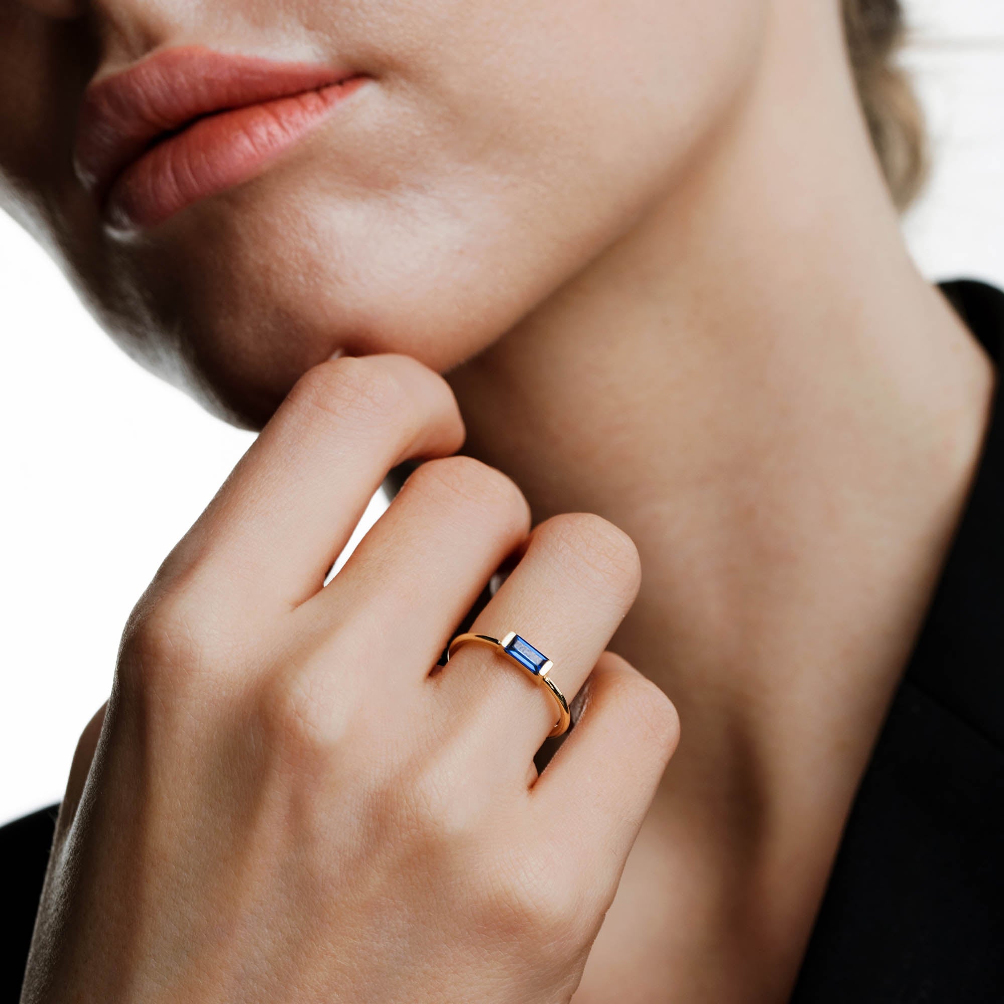 Edge Blue Safir Baget Yüzük