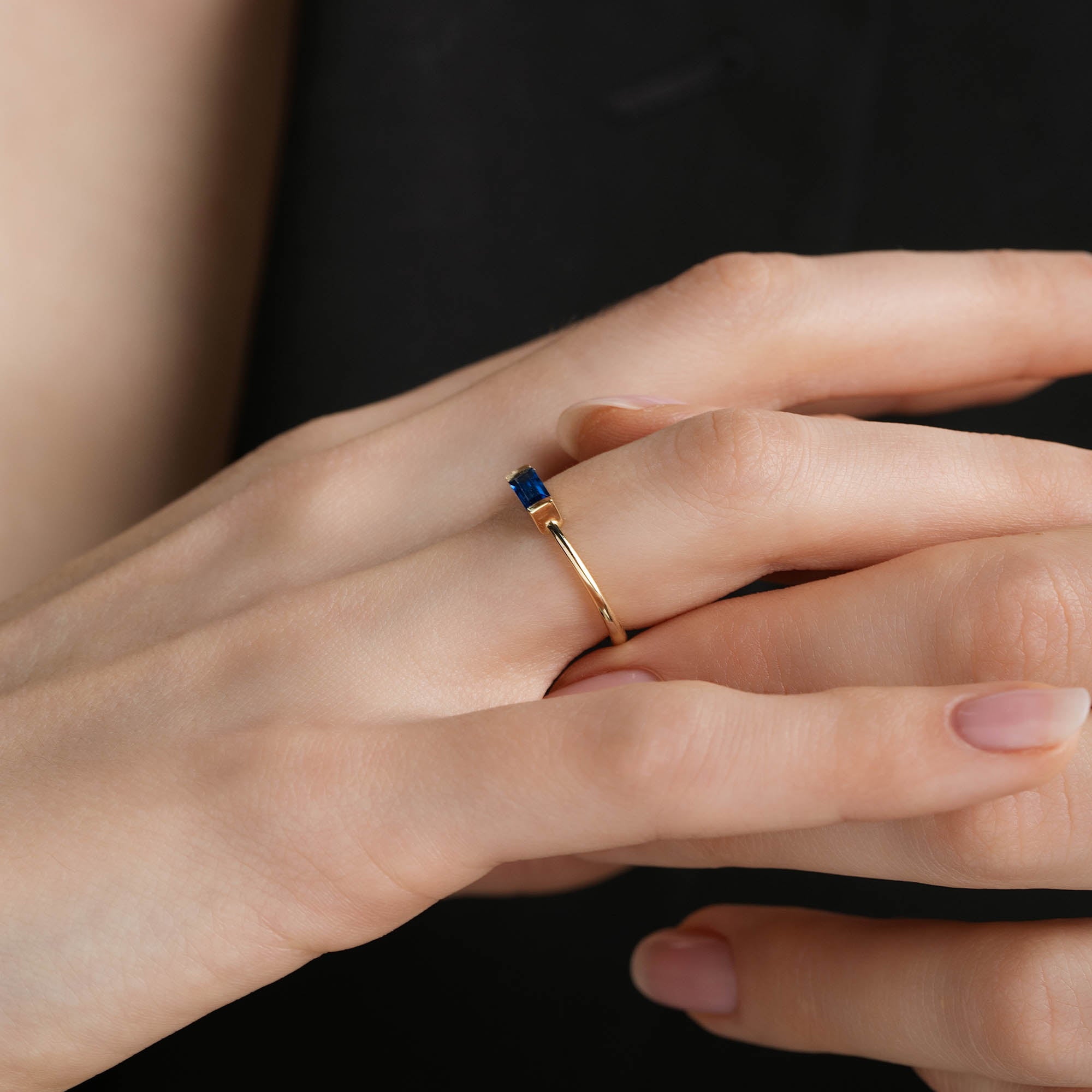 Edge Blue Safir Baget Yüzük