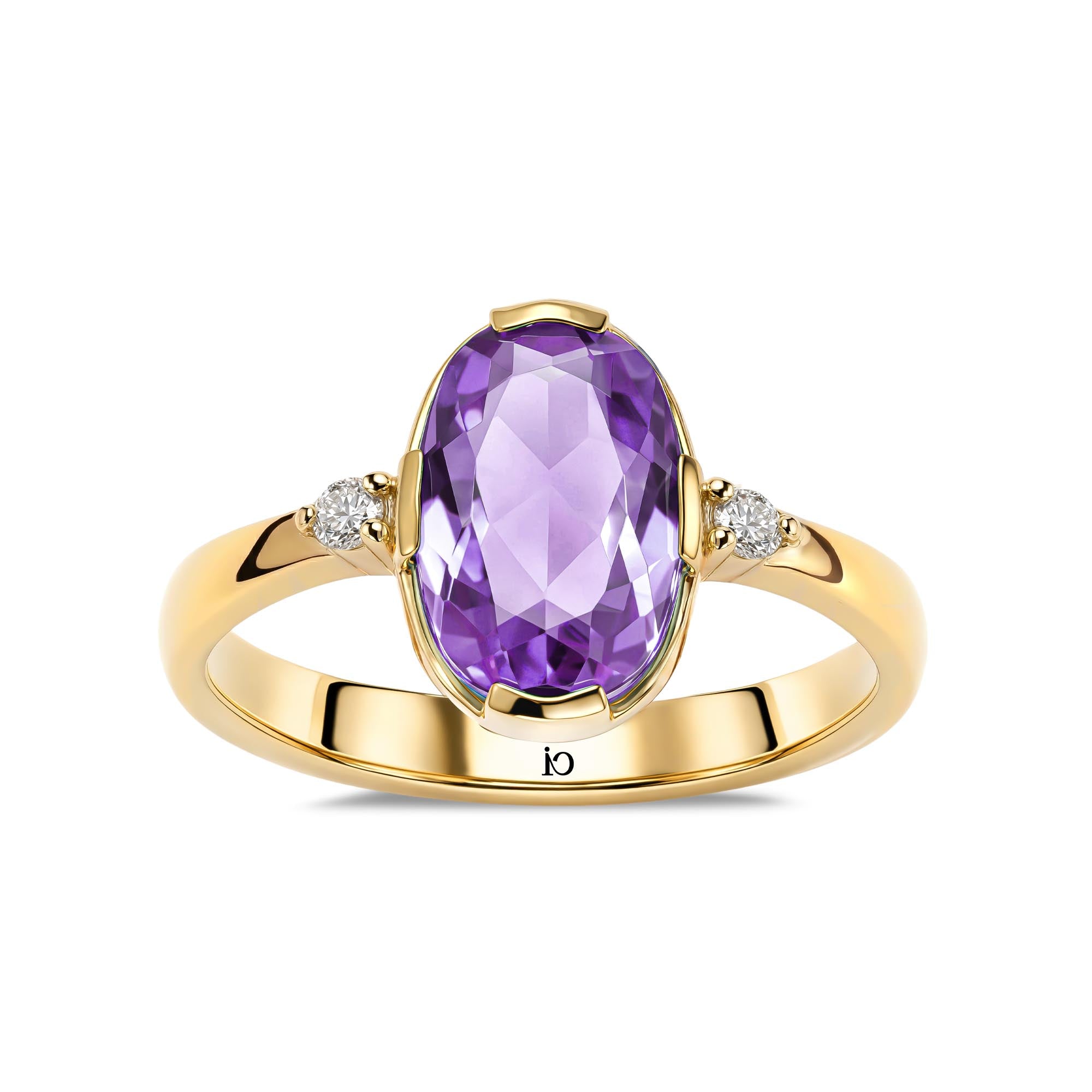 Lavender Pırlantalı Ametist Yüzük