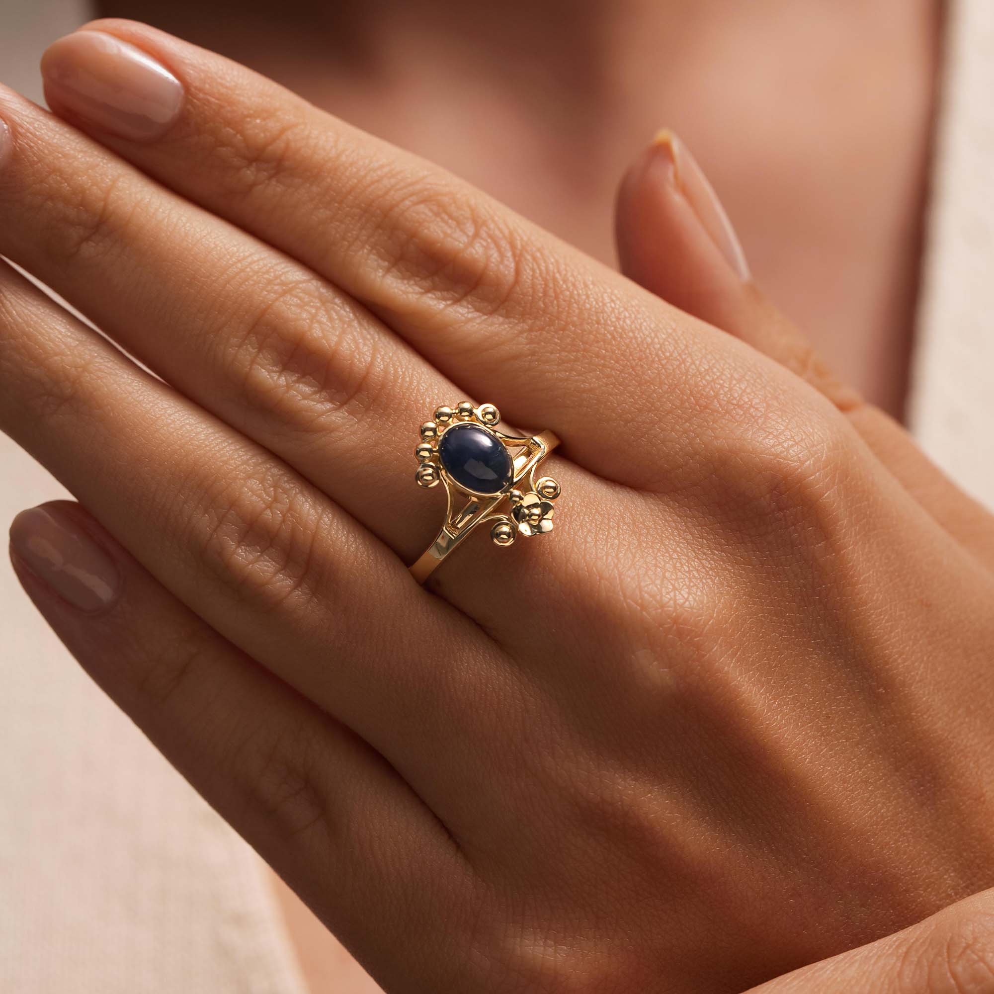 Vintage Safir Yüzük