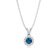 Sirius Pırlantalı Safir Kolye