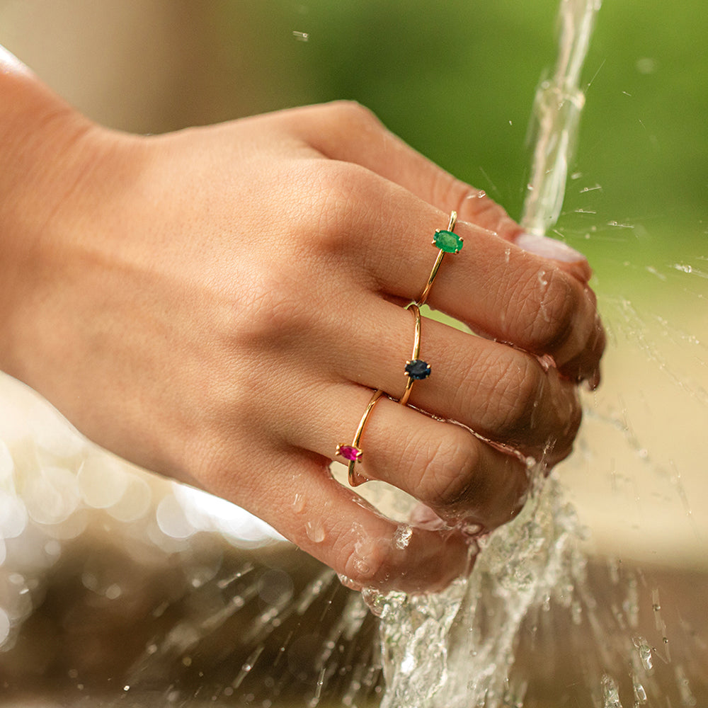 Mare Tektaş Safir Yüzük