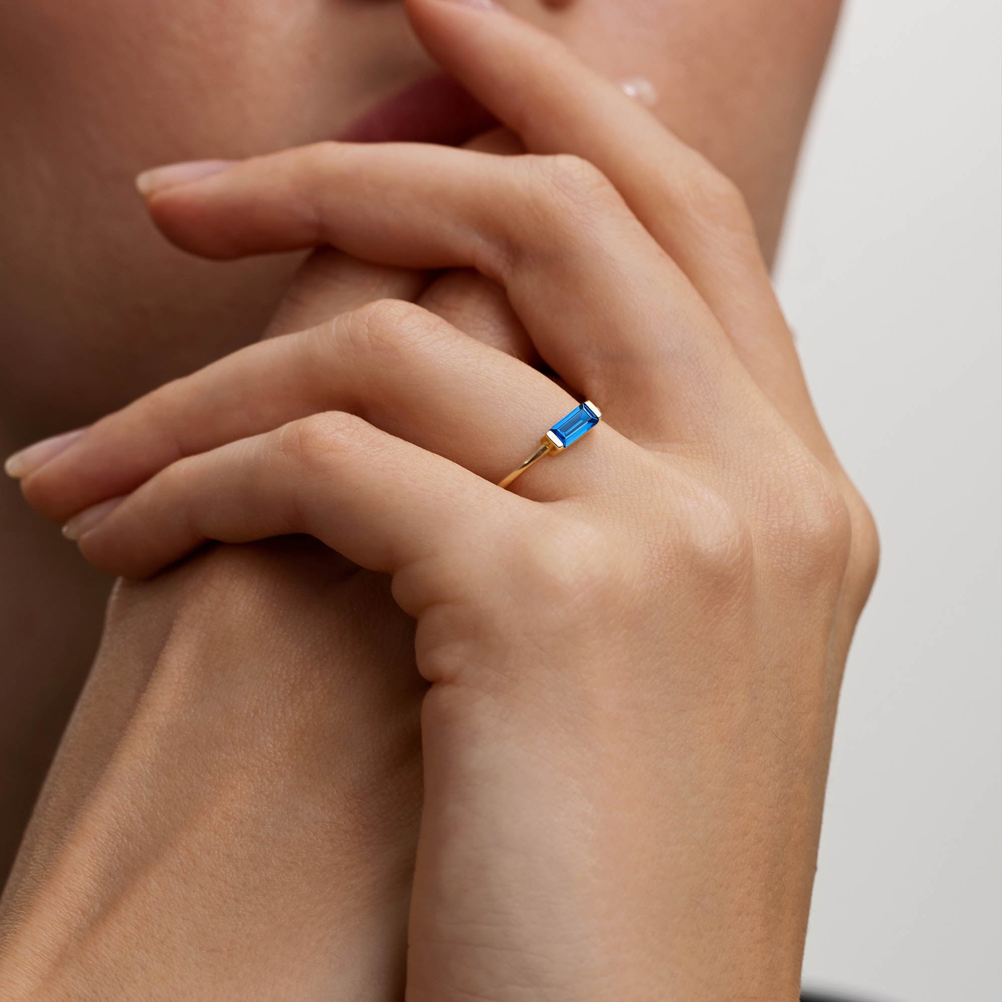 Edge Blue Safir Baget Yüzük