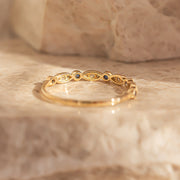 Pırlanta & Safir Vintage Yüzük - Lily