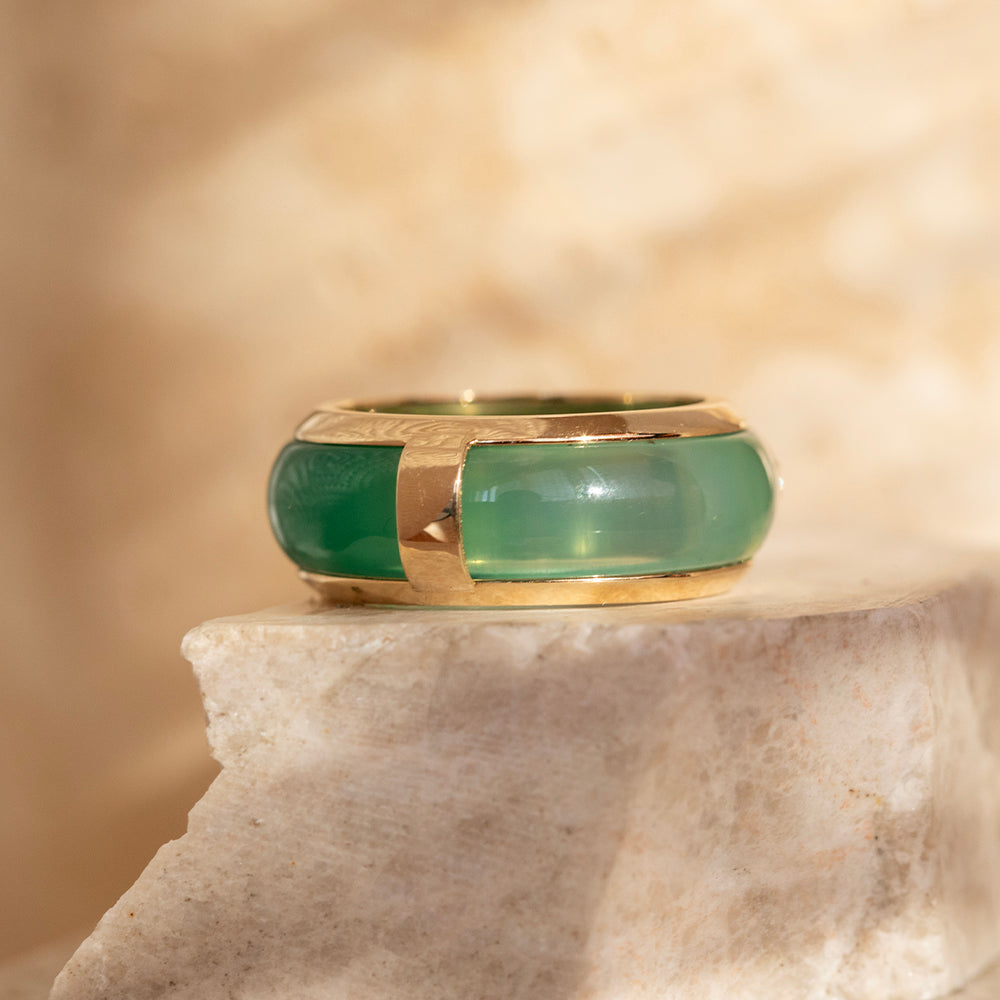 Pırlantalı Vintage Tasarım Cover Yüzük - Melin Calm