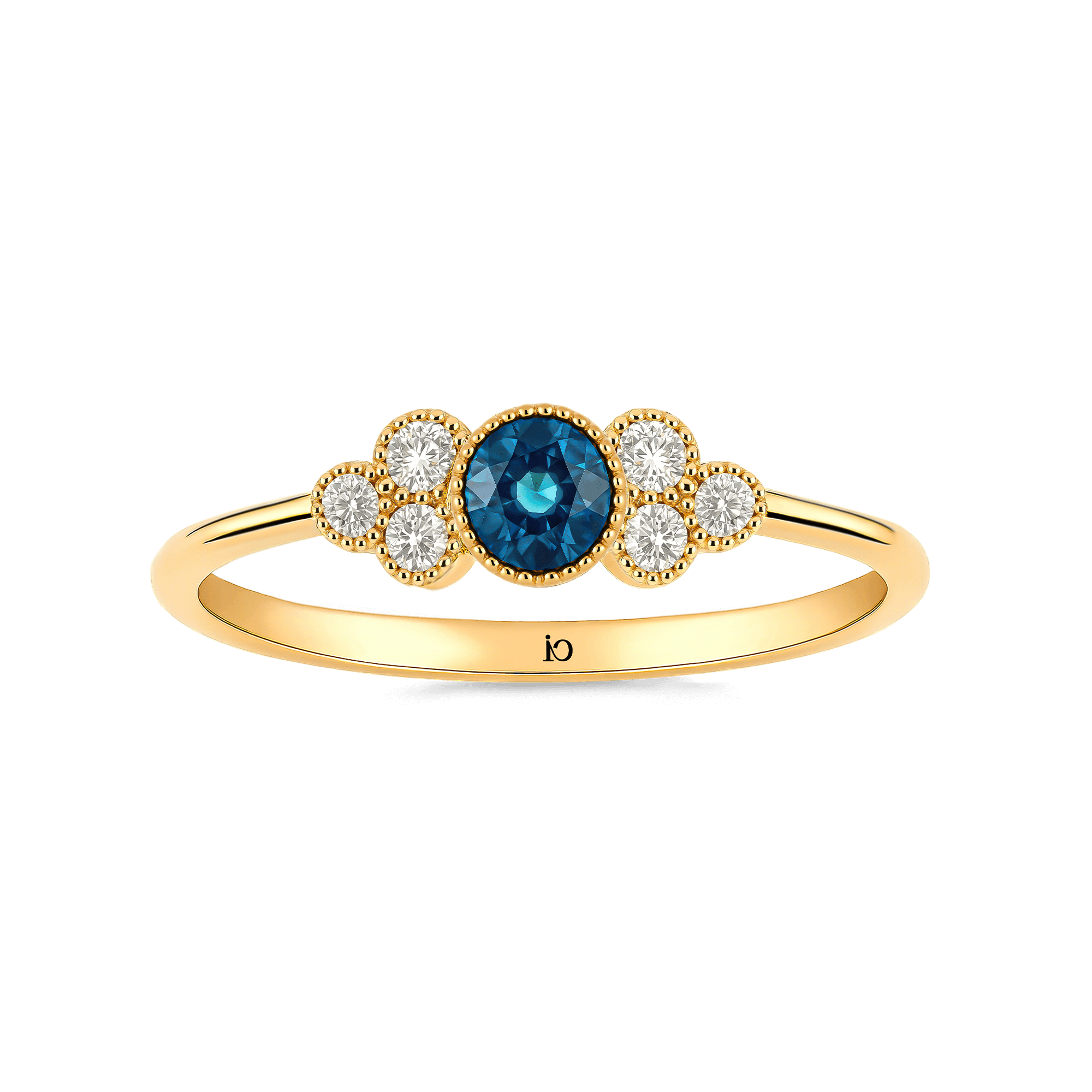 Rania Pırlantalı Safir Yüzük