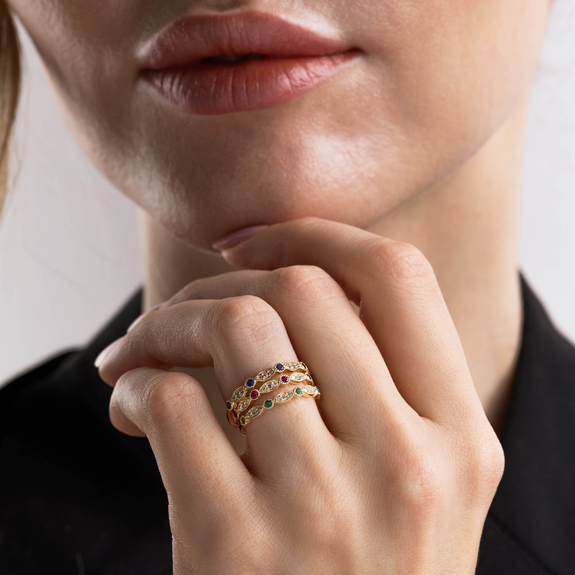 Lily Pırlanta & Safir Vintage Yüzük