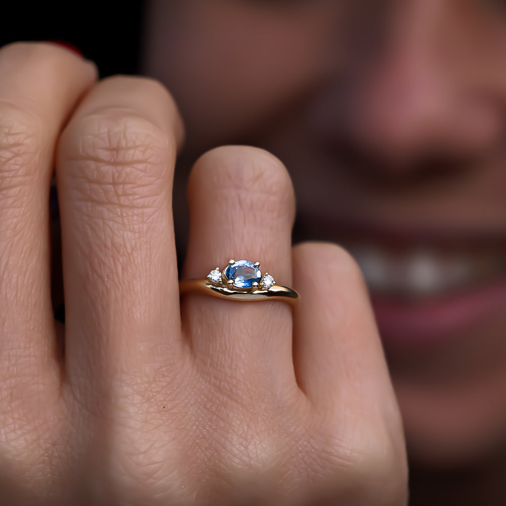 Pırlantalı Safir Yüzük - Storm