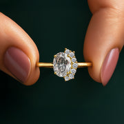 Pırlantalı Beyaz Topaz Vintage Yüzük - Lara