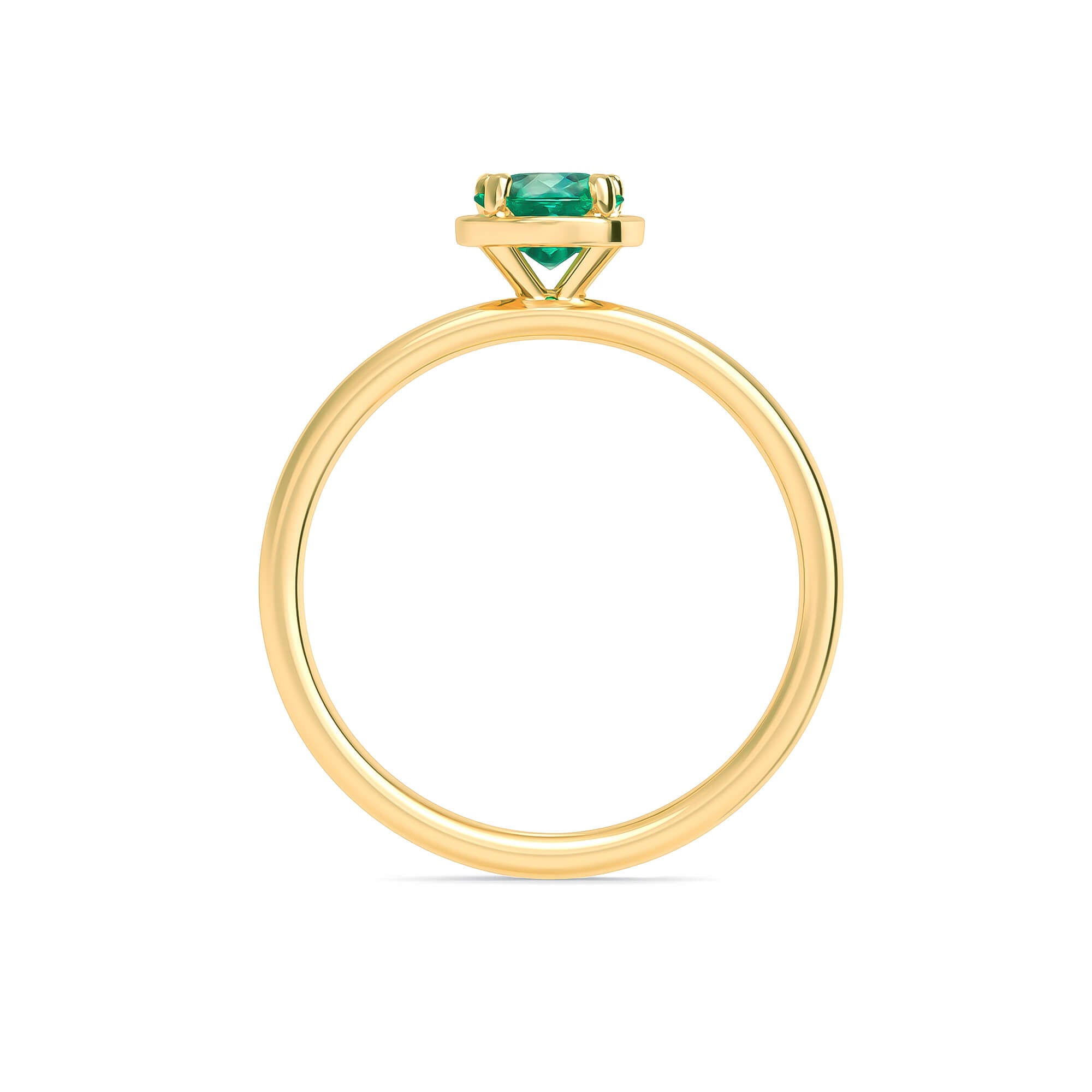 Celina Pırlantalı Zümrüt Yüzük