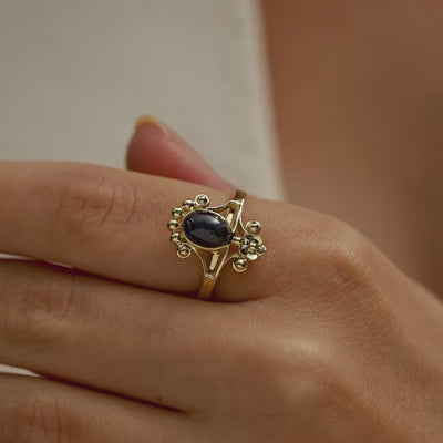 Vintage Safir Yüzük