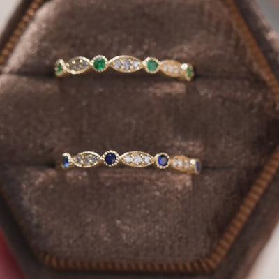 Pırlanta & Safir Vintage Yüzük