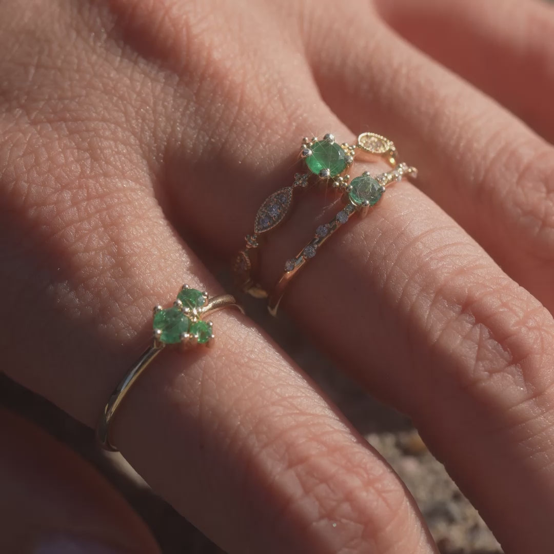 Zümrüt Vintage Yüzük