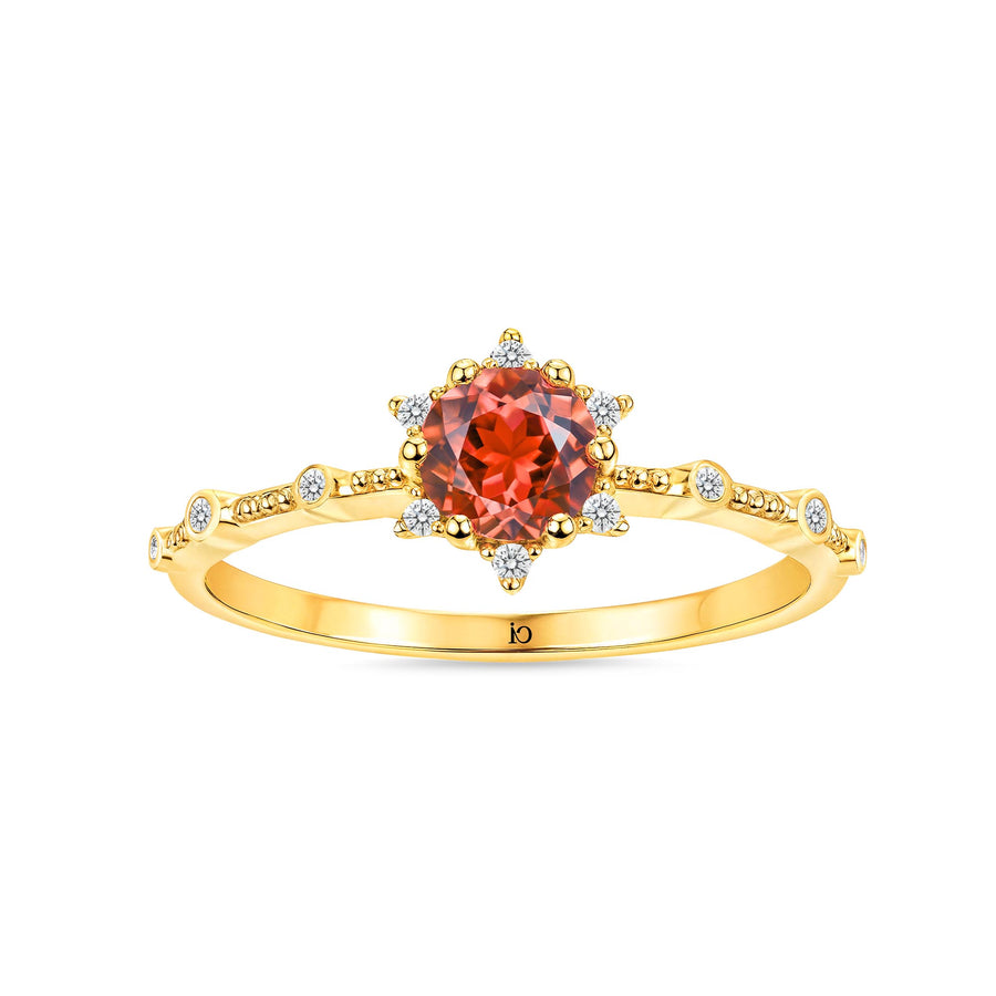 Pırlanta & Turmalin Vintage Yüzük - Rose