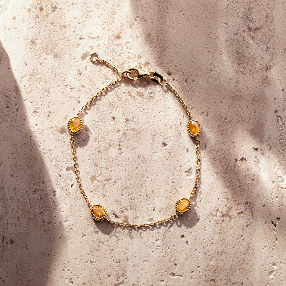 Lina Sarı Safir Bileklik