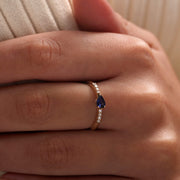 Pırlantalı Damla Safir
