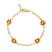 Damla Safir Bileklik - Orange