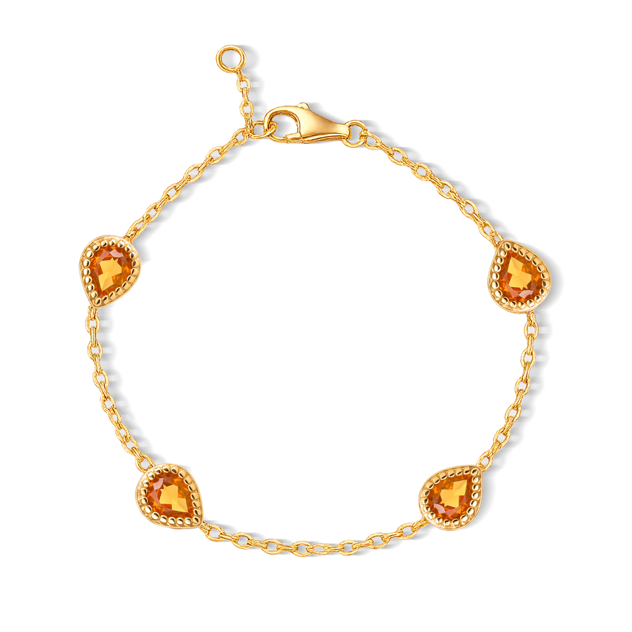 Damla Safir Bileklik - Orange