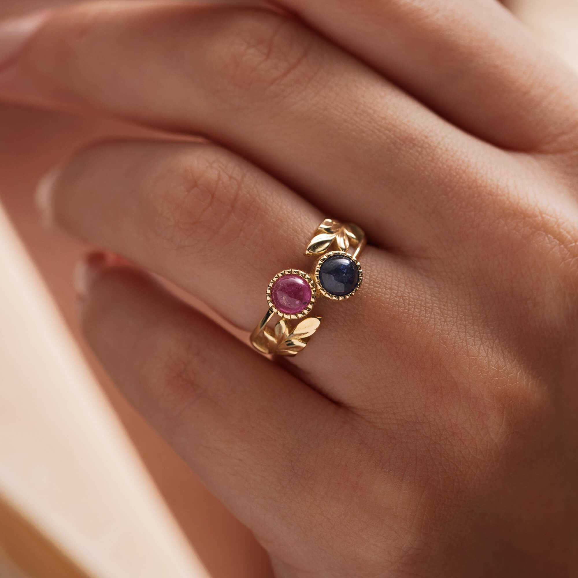 Safir & Yakut Vintage Yüzük - Jasmine