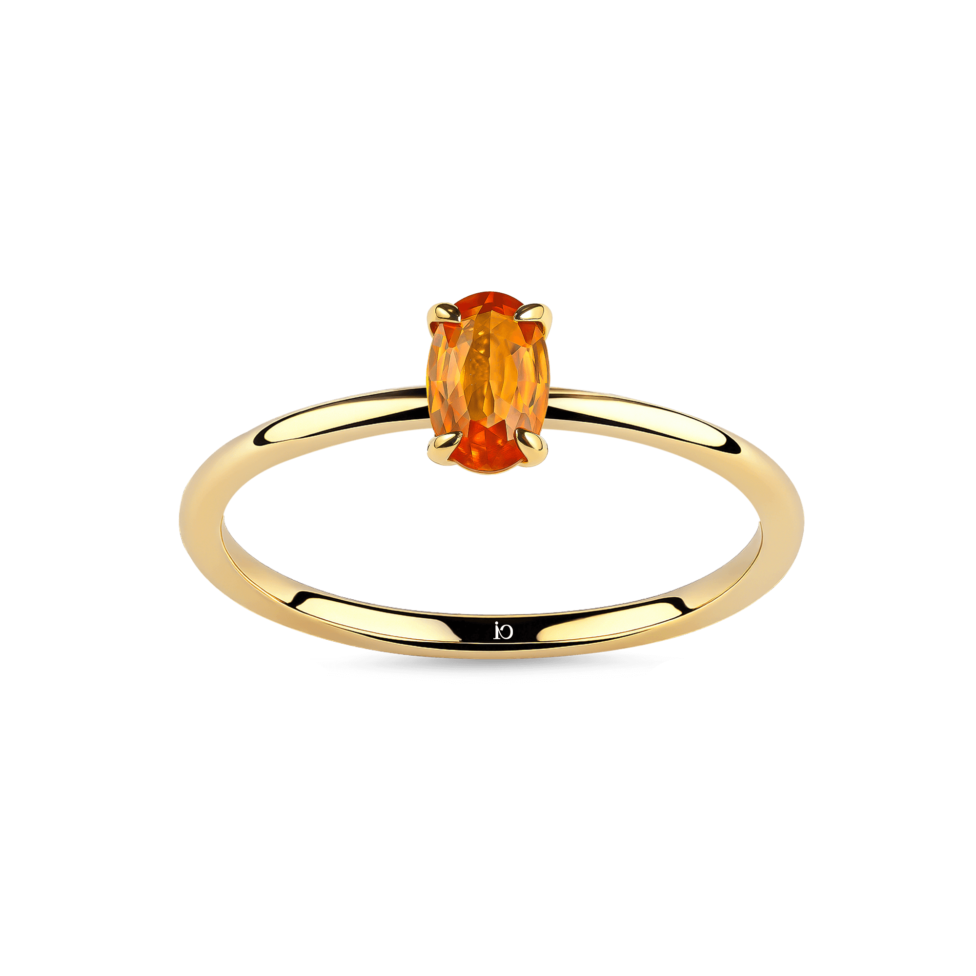 Sarı Safir Tektaş Yüzük