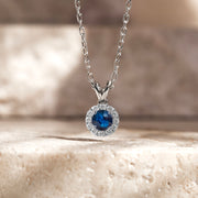 Safir Tektaş Kolye