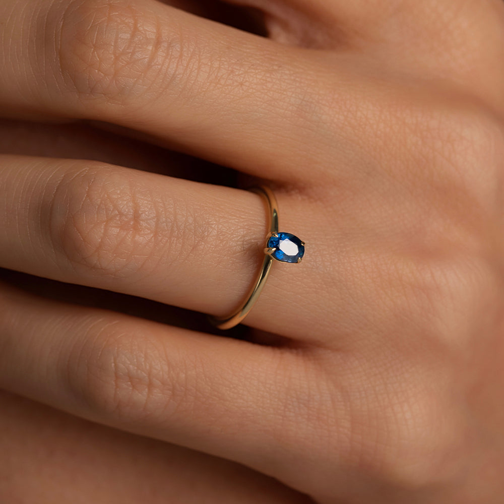 Mare Tektaş Safir Yüzük