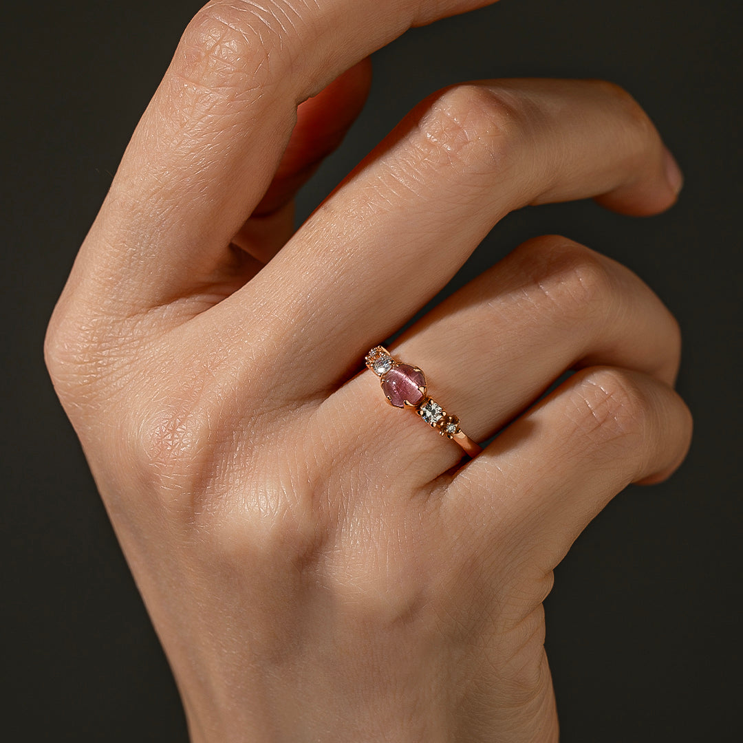 Pırlantalı Turmalin Yüzük