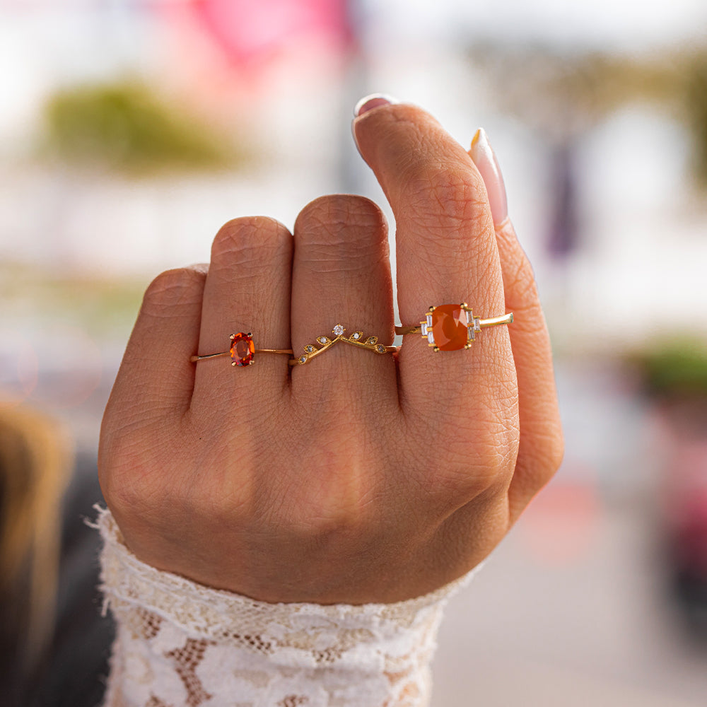 Venüs Sarı Safir Tektaş Yüzük