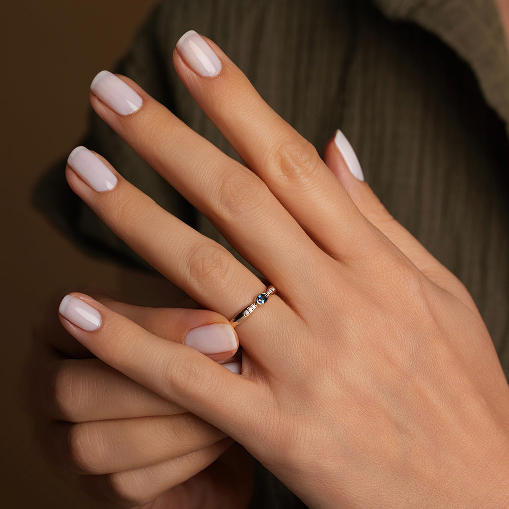 Blue Love Pırlantalı Safir Yüzük