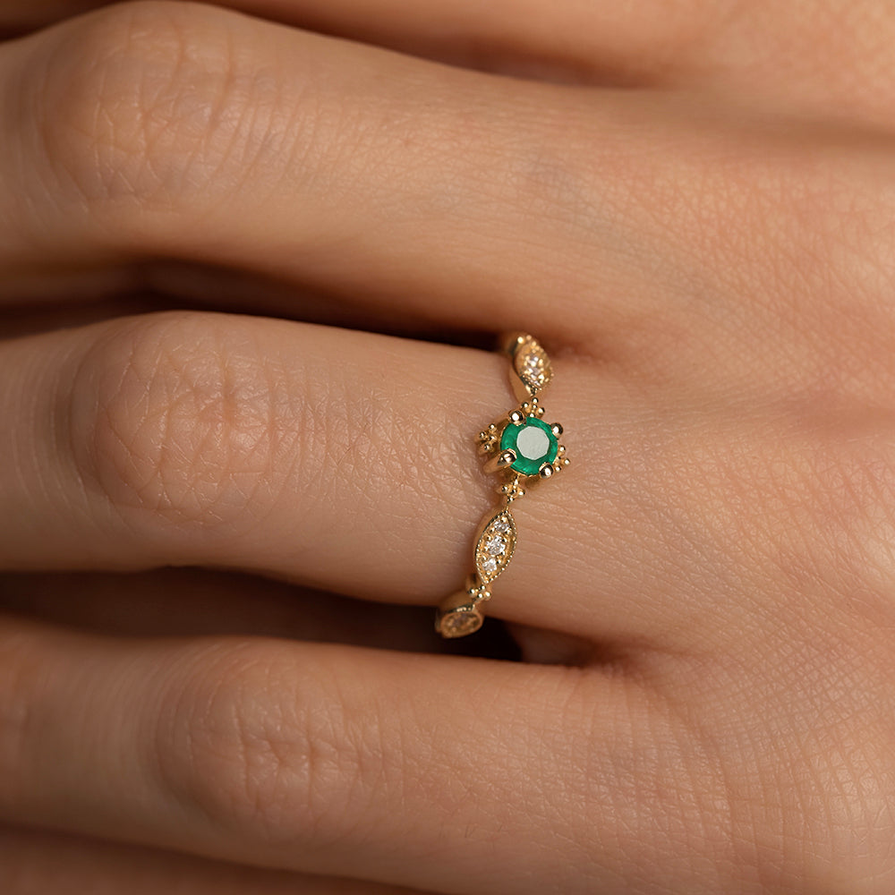 Zümrüt Vintage Yüzük