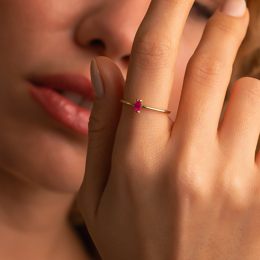 Tektaş Yakut Yüzük