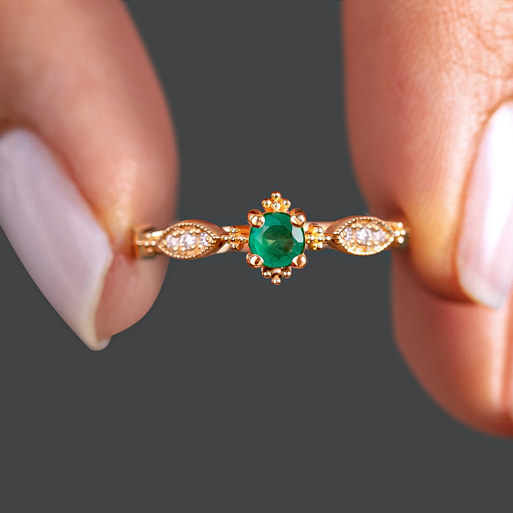 Zümrüt Vintage Yüzük