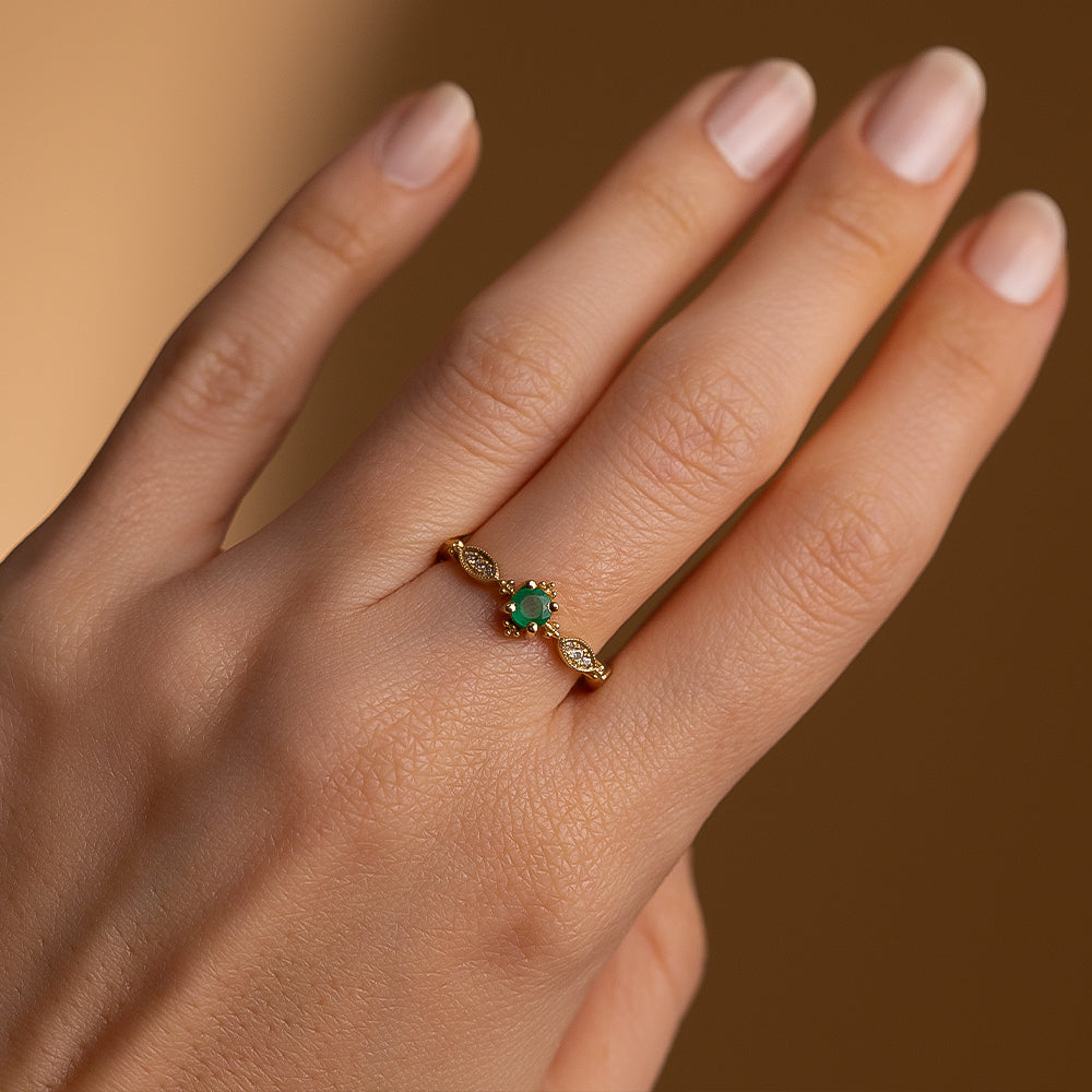 Zümrüt Vintage Yüzük