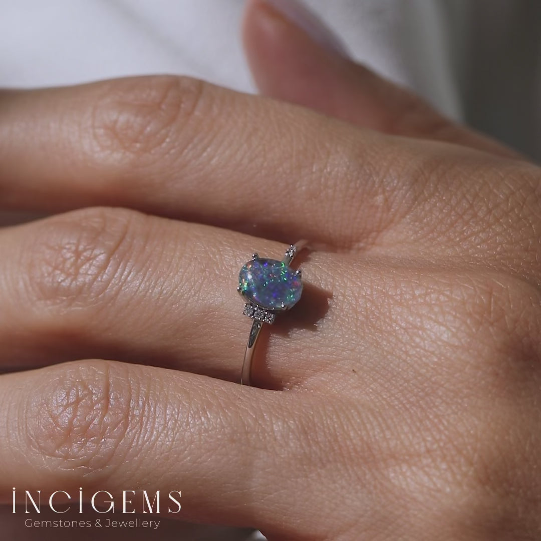 Pırlantalı Opal Yüzük