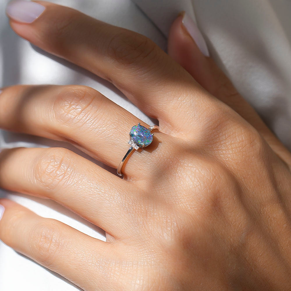 Pırlantalı Opal Yüzük